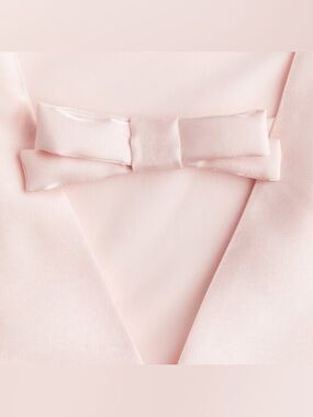H&M light dusty pink bow detail mini dress